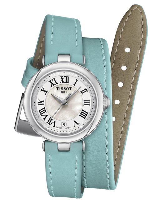 Tissot Blue Bellissima Xs Double Tour Strap Watch T1260101611300 Leather