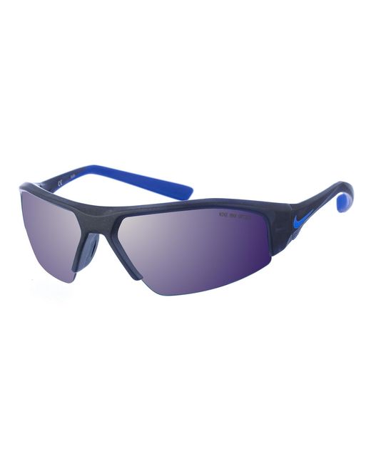 Nike Blue Rectangular Shaped Acetate Sunglasses Dv2151 for men