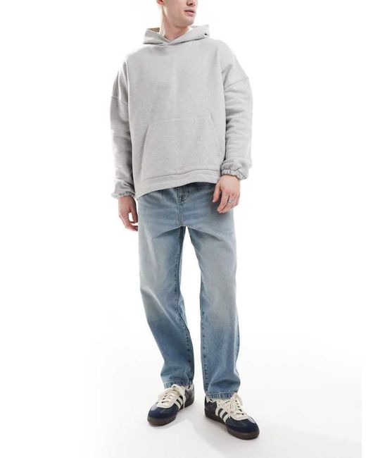 ASOS Gray Barrel Fit Jeans for men