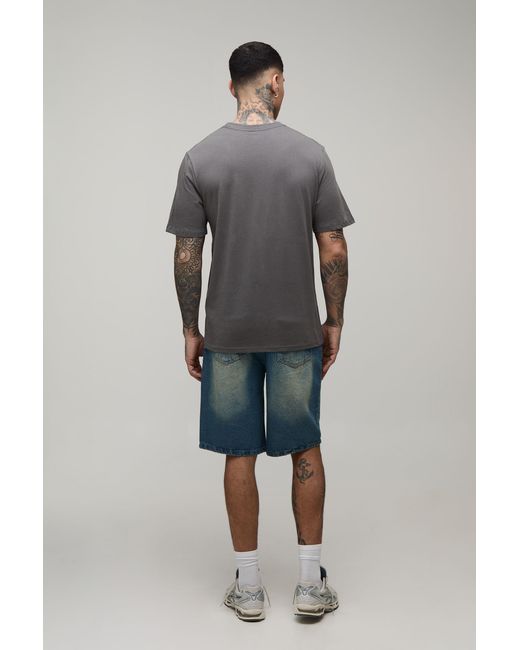 BoohooMAN Gray Tall Regular Nirvana License Print T-Shirt for men