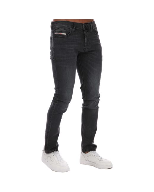 DIESEL Black D-Luster Slim Jeans for men