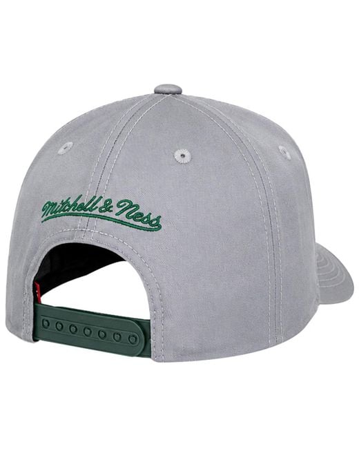Mitchell & Ness Gray Nba Boston Celtics Reflective 110 Script Cap