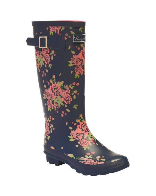 Regatta Blue Ladies Ly Fairweather Ii Durable Wellington Boots