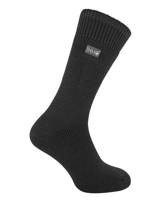THMO Black 3 Pack Multipack Thick Winter Warm Socks With Comfort Top for men