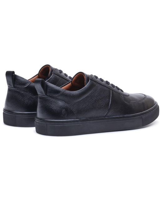 Hush Puppies Blue Ciro Leather Trainers for men