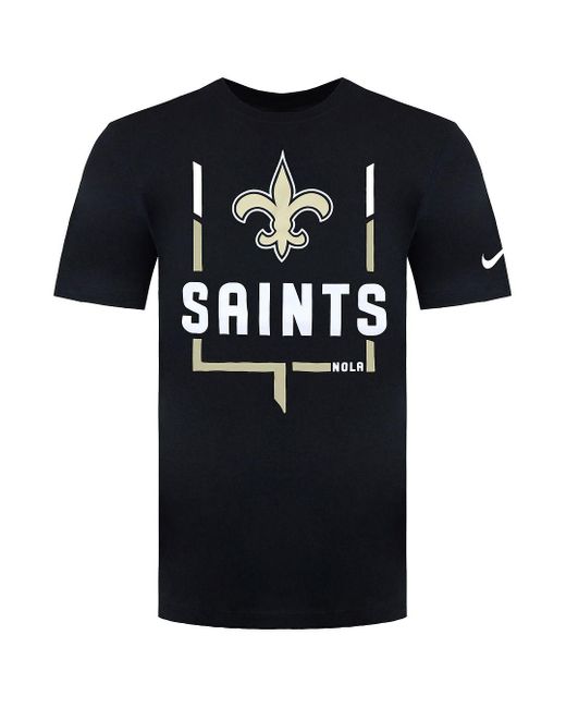 Nike Black Nfl New Orleans Saints Legend Goal Post T-Shirt for men