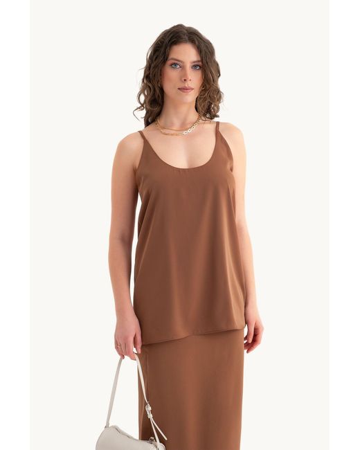 Hiccup Brown Spaghetti Strap Tank Top