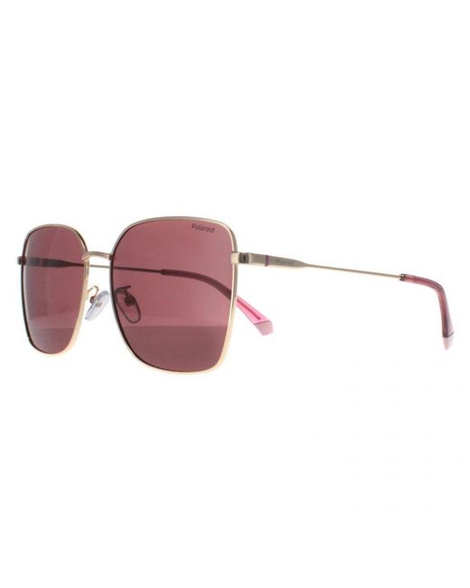 Polaroid Brown Square Burgundy Polarized Pld 4158/G/S/X Metal