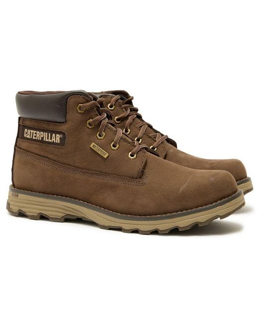 Caterpillar Brown Founder Waterproof Boots for men
