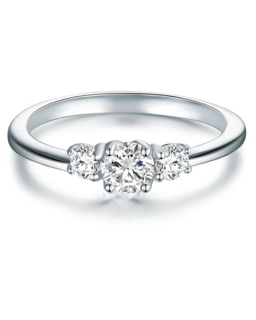 Tresor 1934 White Trilani Sterling Ring