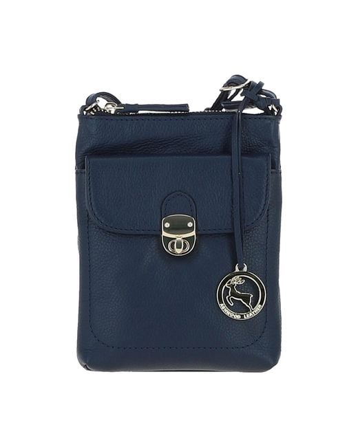 Ashwood Leather Blue Real Crossbody Bag