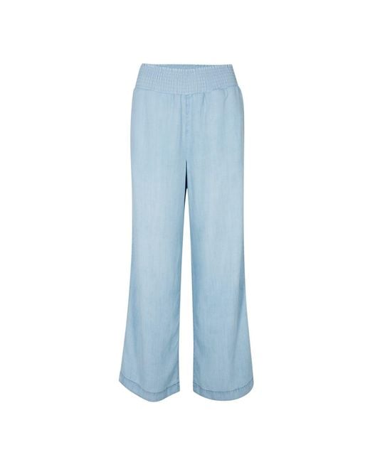 Bella Dahl Blue Smock Waist Trousers