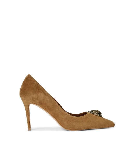 Kurt Geiger Brown Suede Belgravia Eagle Court Heels