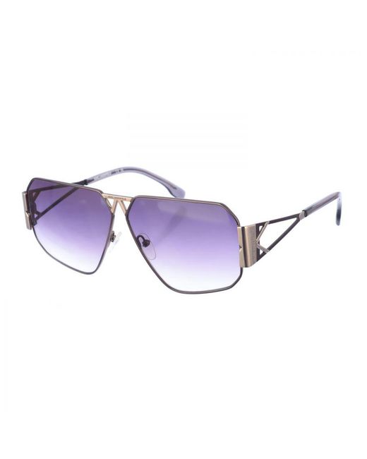 Karl Lagerfeld Kl339s Metalen Vliegenierszonnebril Voor in het Purple voor heren
