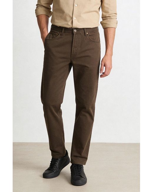 Wrangler Brown Regular Fit Straight Leg Jeans for men
