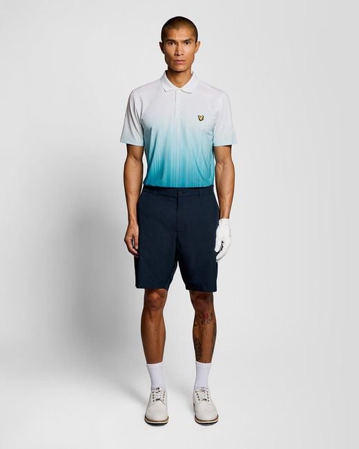 Lyle & Scott White Gradient Polo Shirt for men