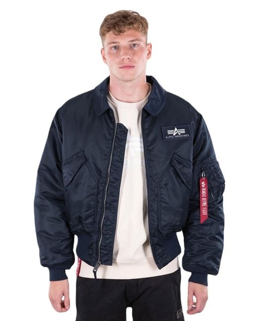 Alpha Industries Blue Cwu 45 Heritage Jacket for men