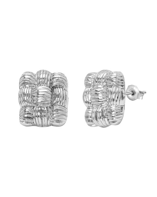 The Jewellery Stockroom Metallic Stud Lattice Earrings