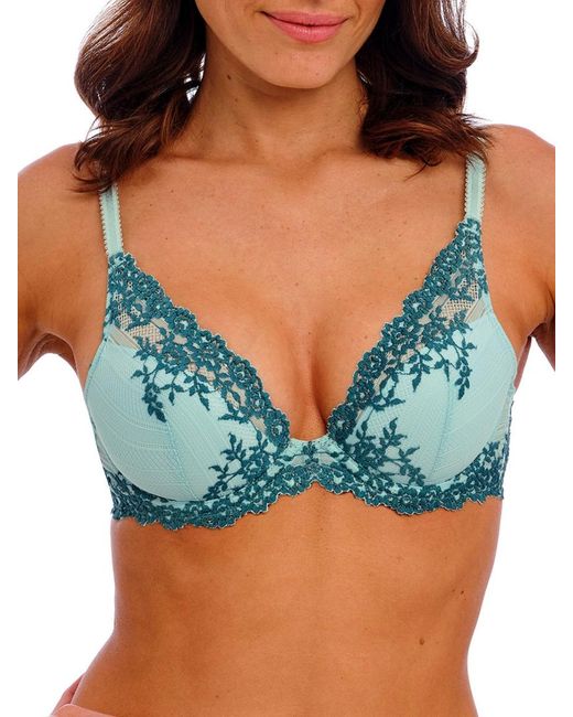 Wacoal Blue Embrace Lace Plunge Underwire Bra