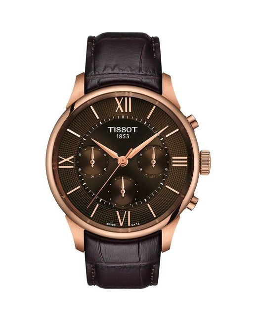Tissot Metallic Chemin Des Tourelles Watch T1394623629800 Leather for men