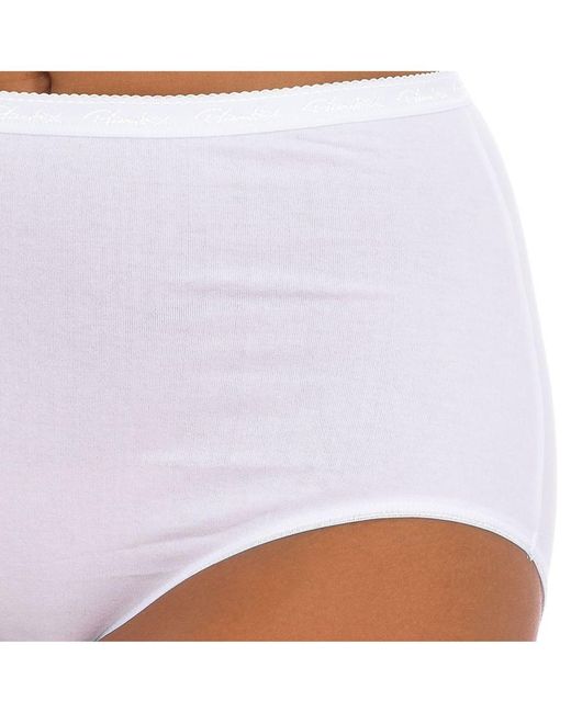 Playtex White Pack-2 Crompesora Organic Bio Maxi P0azl Panties