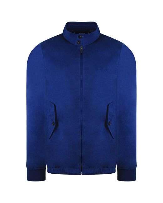 Ben Sherman Blue Signature Harrington Jacket Cotton for men