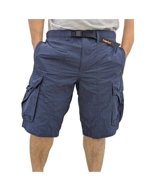 Timberland Blue Cargo Shorts Elasticated Summer Casual Quick Dry for men