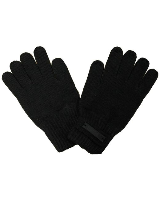 PUMA Black Knitted Wooly Acrylic Shaw Gloves 040661 01 A33A Textile
