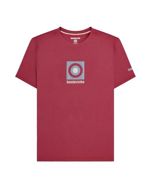 Lambretta Pink Box Logo T-Shirt Cotton for men