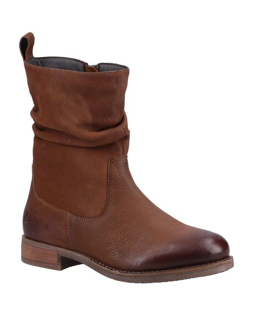 Hush Puppies Brown Emilia Leather Boots