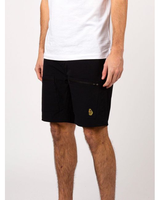 Luke 1977 White Acetate Nylon Outdoor Shorts for men