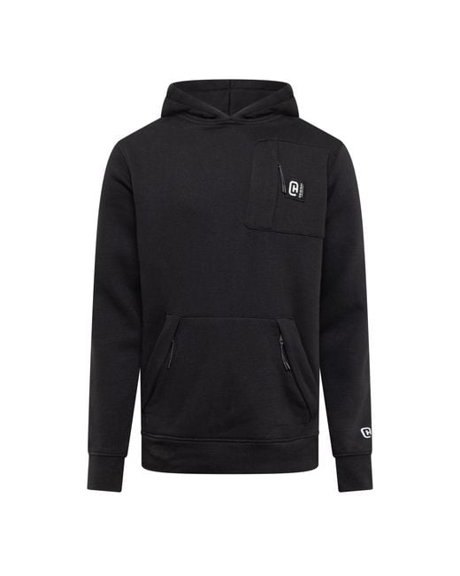 Crosshatch Black Portville Hoodie for men