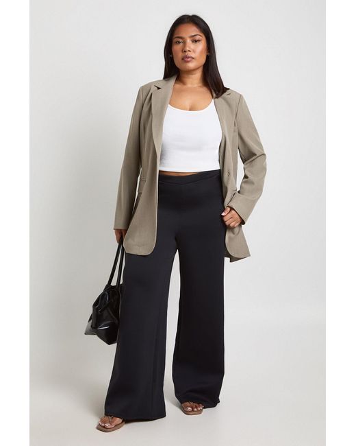 Boohoo Black Plus Wide Leg Trouser