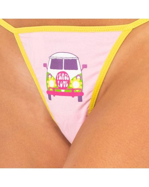 Marie Claire Pink Pack-3 Fine Thread Thongs With Prints 82329