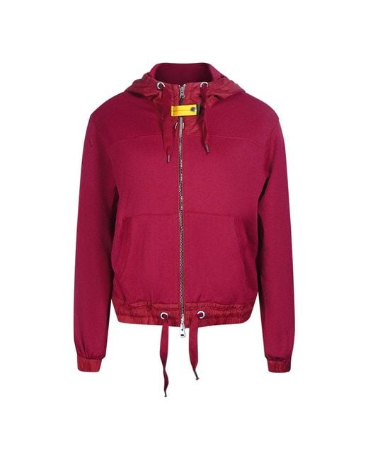 Parajumpers Red Zip Burgundy Hoodie