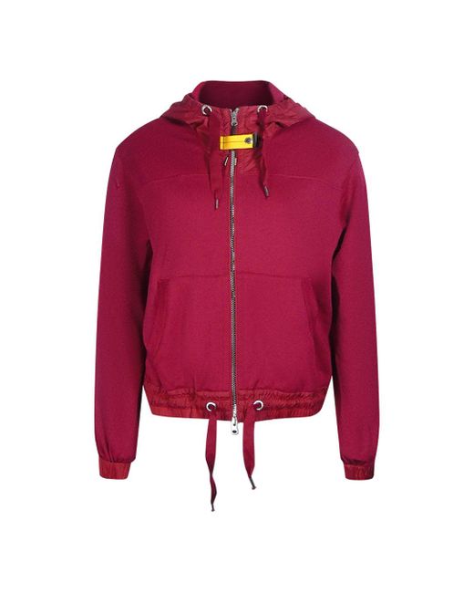 Parajumpers Red Zip Burgundy Hoodie