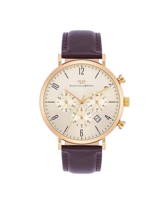 Rhodenwald & Söhne Metallic Stainless Steel Watch 42Mm for men