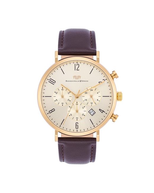 Rhodenwald & Söhne Metallic Stainless Steel Watch 42Mm for men
