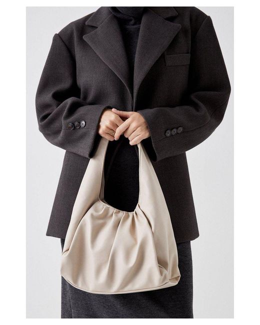 Dorothy Perkins Black Serena Ruched Shoulder Bag