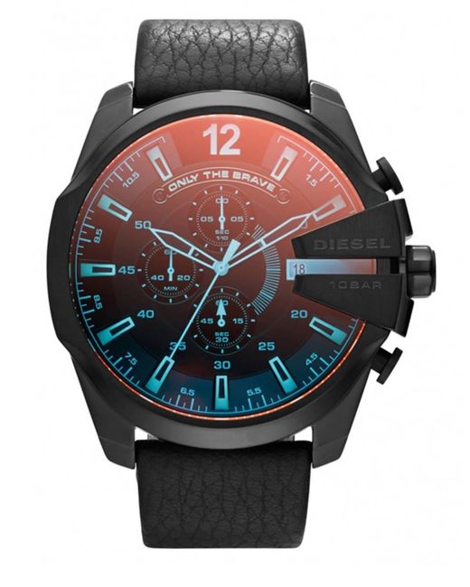 DIESEL Black Mega Chief Chronograph Watch Dz4323 for men