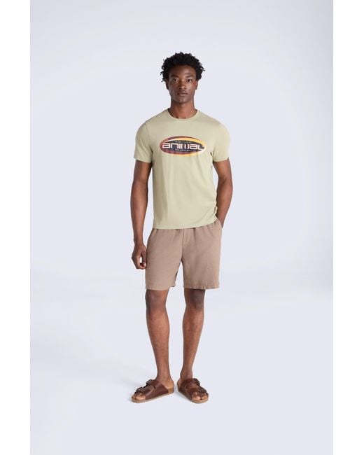 Mountain Warehouse Natural 'Jacob' Cotton T-Shirt Comfy Beach Summer Casual Tee for men