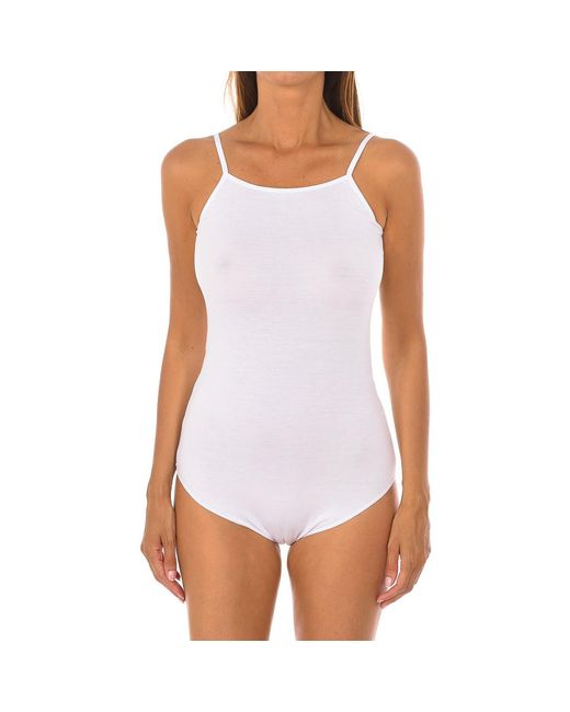 Q En White Bamboo Strappy Bodysuit Q702