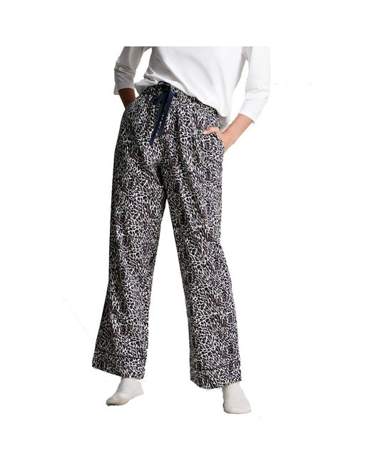Joules Black Luna Relaxed Fit Payjama Bottoms