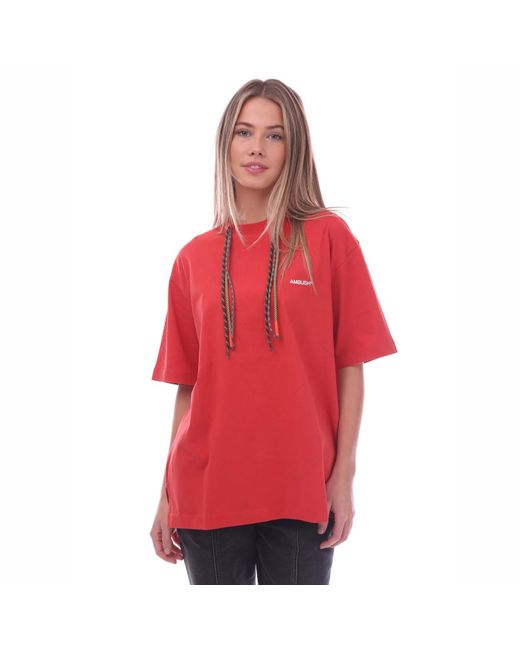Ambush Red T-Shirt Multicord Für Damen