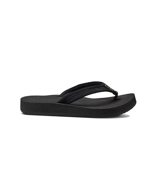 Reef Black Cushion Breeze Flip-Flop/ Nubuck