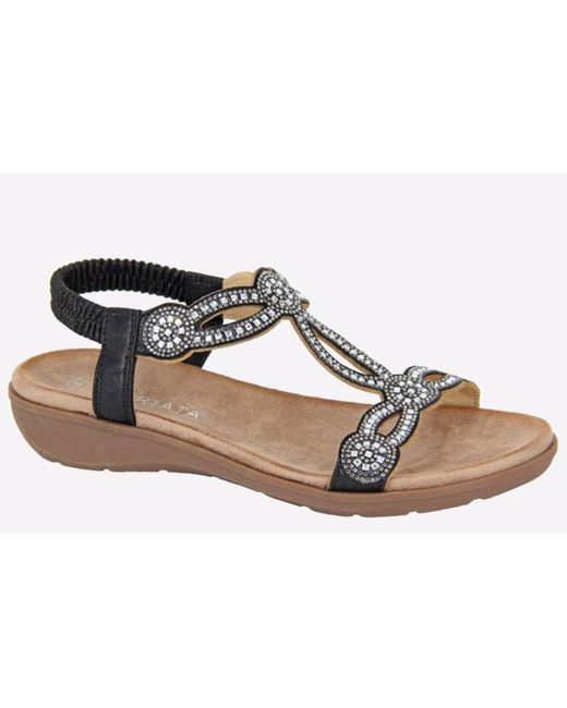 Cipriata Black Giada Jewelled Sandal