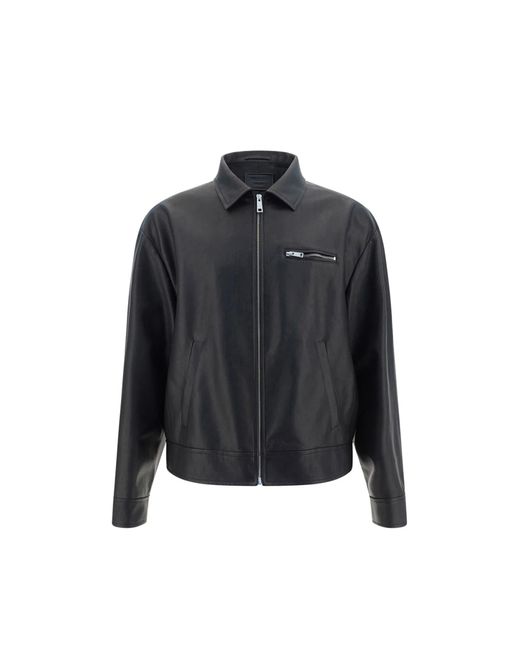 Prada Lederen Jas in het Black voor heren