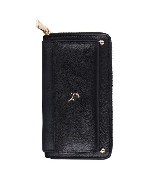 Ashwood Leather Black “Dempsey” Large Real Matinee Purse