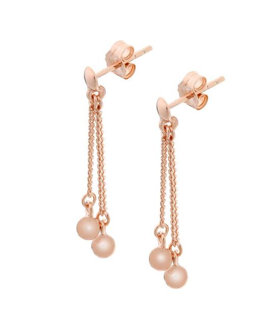 Orphelia White 'Tove' 925 Sterling Drop Earrings