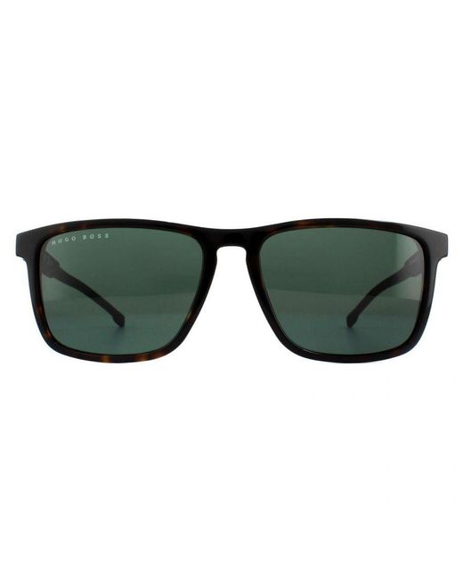 Boss Green Square Dark Havana Sunglasses for men